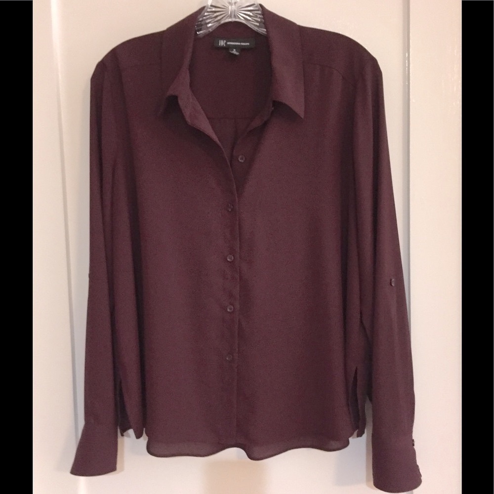 INC Deep Wine Blouse  M